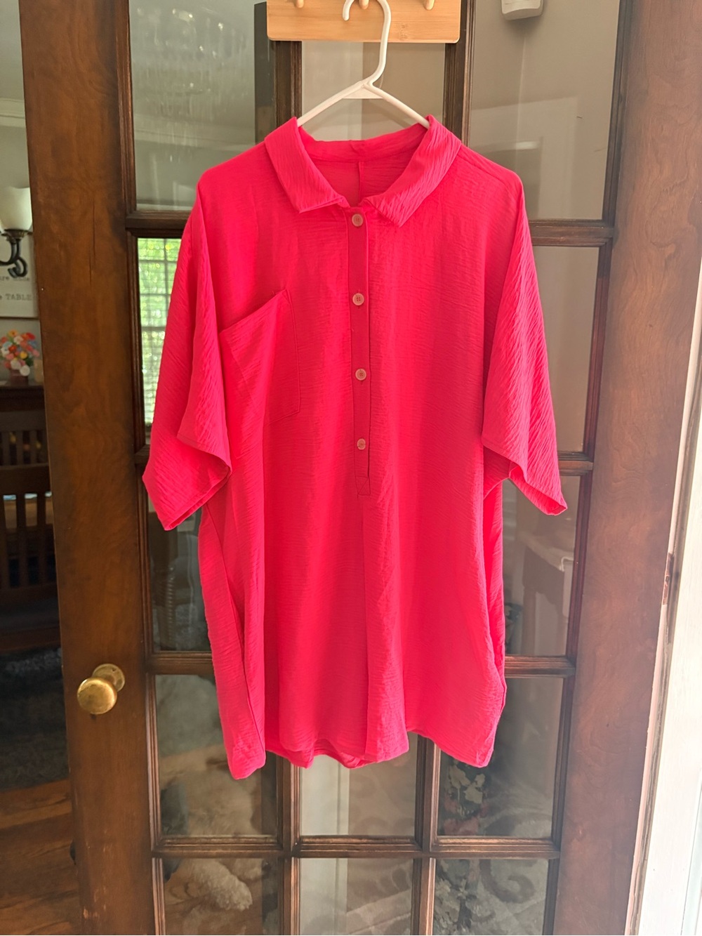 Bright Pink one piece short romper